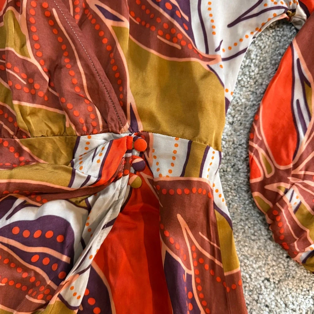 ANTHROPOLOGIE Floral Printed Midi Dress - Picture 4 of 8